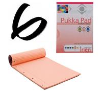 6x Rose Pukka Pad A4 80gsm Ruled With Margin 100 Pages 50 Sheets