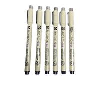 6X Sakura Pigma Micron 0.4.mm Fine Nib - Archival Ink Black Pigment Fineliner