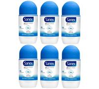 6x Sanex Extra Control Antiperspirant Roll On 48hr 50ml