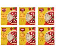 6X Schär Gluten Free Pizza Base Pizza Basis with sourdough ( 2 x 150g ) 300g Ready in 15 min formulated for People with Celiac Disease