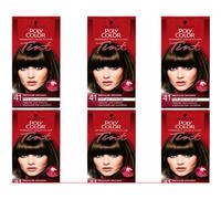 6X Schwarzkopf Professional Poly Color Tint Permanent Hair Dye Medium Brown