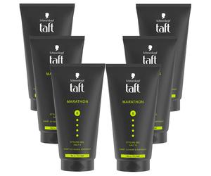 6x Schwarzkopf Taft Men Marathon Power Gel Hair Gel, 150ml