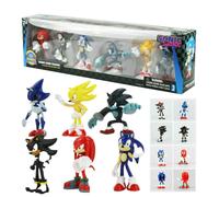 6X Sega Sonic Kids The Hedgehog Figure Collection Toy PVC Action Sets