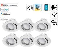 6x Set Hama Wifi LED Recessed Light 5W/32W White WLAN Spotlight App Control