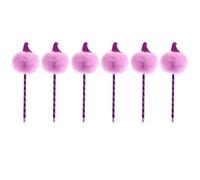 6x/Set Pom Pom Ballpoint Pen 0.7mm Decorative Pen Halloween Pen Smooth Writing Pen Stationery Surprise