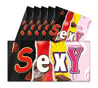 6x Sexy Funny Chocolate Bar Wrappers. Rude Sex Joke Husband Wife Birthday Work Xmas Secret Santa Get Well Soon Gift Novelty Prank Insult Fun Friend Present. Pack of 6. (Chocolate Not Included)
