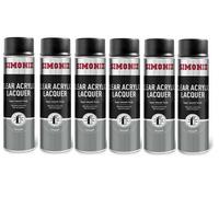 6x Simoniz Clear Acrylic Lacquer Smooth High Gloss Aerosol Spray Paint 500ml