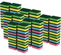 6X Small Cleaning Absorbant Coloured Foam Sponge Scourers 20PK
