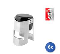 6X Soave Black Stainless Steel Champagne Stopper Home