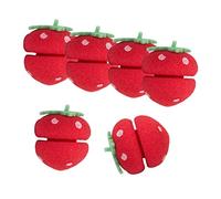 6x Soft Sponge Ball Curlers Cute Strawberry Hair Roller Lovely DIY Hair Tool