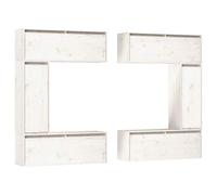 6x Solid Wood Pine TV Cabinets Wall Mounted Furniture Multi Colours vidaXL