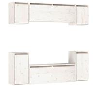 6x Solid Wood Pine TV Cabinets Wall Mounted Furniture Multi Colours vidaXL