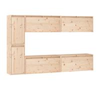 6x Solid Wood Pine TV Cabinets Wooden Hanging Cabinet Multi Colours vidaXL