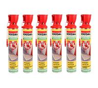 6X Soudal Plasterboard Adhesive Expanding Foam Dry Fix Genius Gun - 750 ml