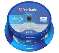 6x Speed BD-R SL Blank Blu-ray Discs - 25 Pack Spindle - VERBATIM