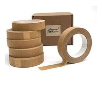 6X Standard Paper Tape 24mm by Greener Route | Recyclable | Natural Rubber Self-Adhesive | 50 Meter Length | Framing, Masking, Packing or Wrapping | 50 Meter Length (6)