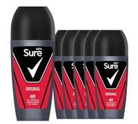 6x Sure Men Original Roll On Deodorant 50ml - Antiperspirant with MotionSense Technology 48 Hour Protection Against Sweat & Odour