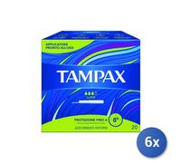 6x Tampax Super Absorbent Internal 20 Pcs