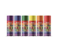 6x Temporary Hair Colour Spray 200ML, Washable Rainbow Shades for Party Halloween Cosplay Fun, Easy to Apply Hair Paint for Kids & Adults Vibrant Streaks for All Hair Types