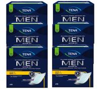 6x Tena Men Active Fit Inserts Normal Incontinence Level 2 White 10 Pack