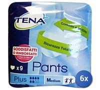 6X Tena Pants Plus Underwear For Incontinence Unisex 9 Pcs
