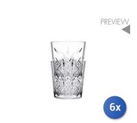6X Timeless Dof Glasses In Transparent Handcrafted Glass 35.5Cl