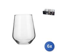 6X Transparent Glass Cups Allegra CL43.5