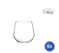 6X Transparent Glass Dof Cups Aria Cl38