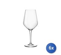 6x Transparent Glass Electra Medium Wine Glass CL44
