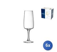 6X Transparent Glass Goblets Equip Home For Flute CL17