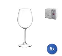 6X Transparent Glass Goblets Reserve For Cabernet Cl37