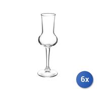 6X Transparent Glass Goblets Reserve For Grappa Cl 8.5
