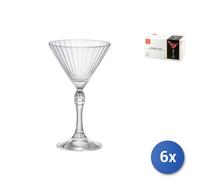 6x Transparent Glass Martini America '20 15,5 Cm Small Cup Cl15,5