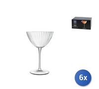 6X Transparent Glass Speakeasy Glasses For Martini, 22Cl