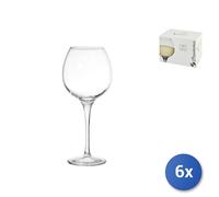 6X Transparent Glass Wine Goblet Pasabahce CL35.5