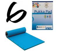 6x Turquoise Pukka Pad A4 80gsm Ruled With Margin 100 Pages 50 Sheets