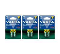 Varta 58399201402 NiMH AA 1.2V 1600mAh Phonepower Rechargeable Bat...
