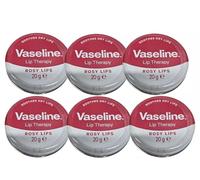 6x Vaseline Lip Therapy Rosy Lips Tin 20g
