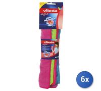 6x Vileda Cloth Style 100% Microfibre 36x38cm 4Pcs