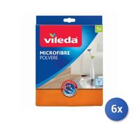 6X Vileda Microfiber Cloth Dust 40X30Cm 1Pc