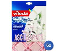 6X Vileda Microfiber Dishcloth (BLUE OR PINK CLOTH)