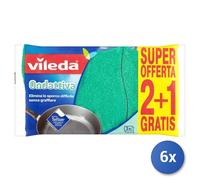 6X Vileda Multi-Use Wave Sponge 2+1