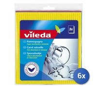 6x Vileda Sponge Cloth Original 3Pcs