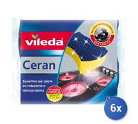 6x Vileda Sponge + Glass Ceramic Fiber, 2 Pcs, Blue, Synthetic