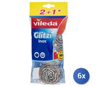 6X Vileda Steel Cap 2+1 Pieces
