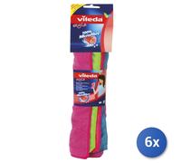 6X Vileda Style Cloth 100% Microfiber 36X38Cm 4Pz