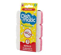 6x White Non-Scratch Dishmatic Refill Sponges from Caraselle