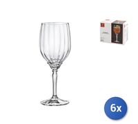 6x Wine Glass Florian Bormioli rocco Transparent Glass Foot for White Wine 38Cl