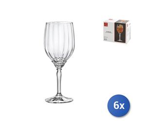6x Wine Glass Florian Bormioli rocco Transparent Glass Foot for White Wine 38Cl
