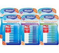 6x Wisdom Clean Between Interdental Brushes - Pack of 20 - Fine, Medium & Large (2 of each)